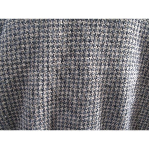 Vintage Nordstrom Black Tan Houndstooth Sweater Merino Wool Mens Lg Italy - Picture 15 of 16